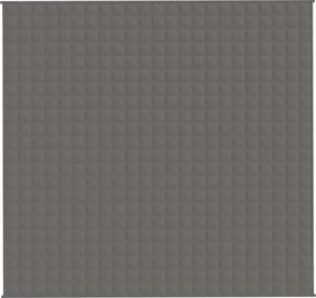 vidaXL Κουβέρτα Βαρύτητας Γκρι 220 x 235 εκ. 15 κ. Υφασμάτινη