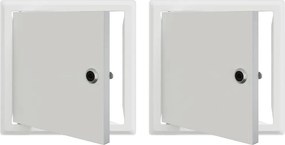 vidaXL Πάνελ Πρόσβασης 2 pcs Λευκό 23 x 23 x 3 cm Ατσάλι