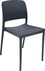 Καρέκλα Fenxy pakoworld pp σε μαύρη απόχρωση 38x42x77εκ
