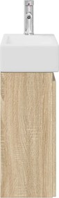 vidaXL Μονάδα μπάνιου με βρύση Sonoma Δρυς 45,5 x 22,5 x 84 εκ