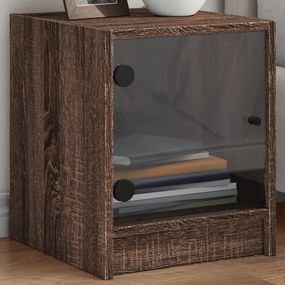vidaXL Bedside Cabinet 2 τμχ. Brown Oak Medium-sized