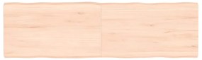 vidaXL Επιφάνεια Τραπεζιού 140x40x(2-4) εκ. Ακατέργ. Μασίφ Ξύλο Δρυός