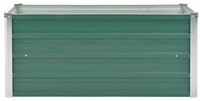 vidaXL Ζαρντινιέρα Υπερυψωμένη Πράσινη 100x40x45 εκ. Γαλβαν. Χάλυβας