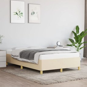 vidaXL Σκελετός Κρεβατιού Χωρίς Στρώμα Κρεμ 120x200 εκ. Υφασμάτινο