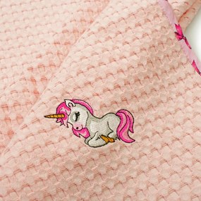 Κουβέρτα Πικέ Αγκαλιάς (80x110) Dimcol Unicorn 187 Pink