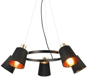 Κρεμαστό Φωτιστικό Οροφής με Σποτ NORMA Φ73 ACA-EG215P73BK-Μαύρο EG215P73BK