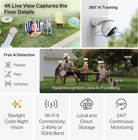 TP-LINK smart camera Tapo C560WS, 4K, IP66, Wi-Fi 6, two-way audio, Ver. 1.0