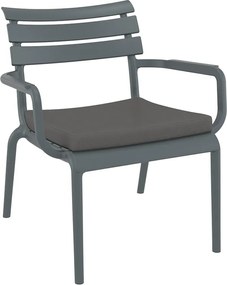 PARIS ΜΑΞΙΛΑΡΙ DARK GREY ΠΟΛ/ΝΑΣ 50Χ48Χ5εκ.