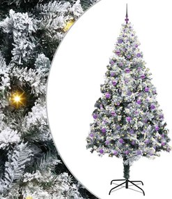 vidaXL Τεχνητό Χριστουγεννιάτικο Δέντρο με 300 LED Λευκό 240 cm