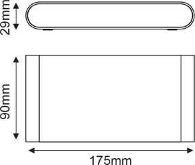 Απλίκα LED Εξωτερικού Χώρου Aca Maida-L LG2632R
