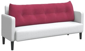 vidaXL Μαξιλάρι Πλάτης Κόκκινο 160 x 24 x 50 εκ Βελούδο