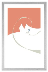 Αφίσα με πασπαρτού Ταξίδι του μέλιτος - 30x45 white