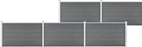 vidaXL Πάνελ Περίφραξης Γκρι 872 x 106 εκ. από WPC