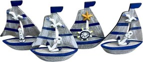 Διακοσμητικό Souvenir Καραβάκι - Σετ 8 τεμάχια - L2026-30ABCD - 125562