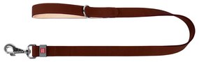 WAUDOG natural leather dog leash 14 mm wide, 122 cm long brown