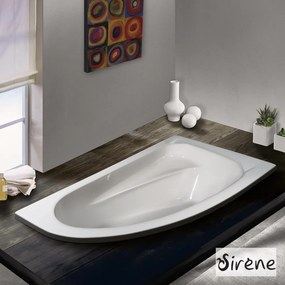 SIRENE Marina Μπανιέρα υδρομασάζ 0.88hp Δεξιάς Τοποθέτησης 160x90 180lt