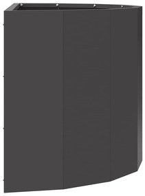 vidaXL Γλάστρα Μαύρο 60 x 30 x 35 εκ Ατσάλι