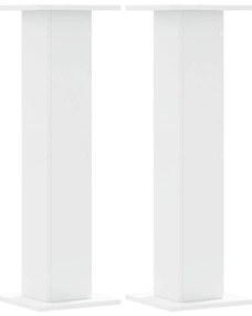 vidaXL Βάσεις Ηχείων 2 Τεμ. Λευκή 30x30x95 εκ. Επεξ. Ξύλο