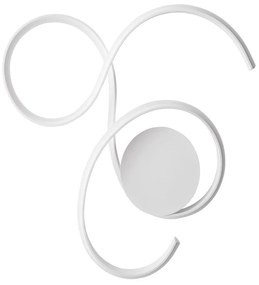 Φωτιστικό Τοίχου - Απλίκα Led Twist PL.TWIST/B.CO-PC White Ondaluce Metal, Glass