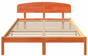 vidaXL Σκελετός Κρεβατιού Καφέ 160 x 200 cm Μασίφ ξύλο πεύκου