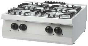 Heavy Duty Cooker - 4 Burners - Double Unit - 70cm Deep - 30kW - Gas