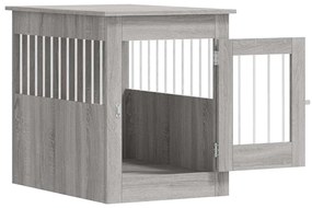 vidaXL Κλουβί Σκύλου Γκρι Sonoma 55x80x68 εκ. από Επεξεργ. Ξύλο