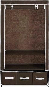 vidaXL Ντουλάπα Καφέ 87x49x159 εκ. Ύφασμα