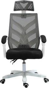BF2985 Πολυθρόνα Γραφείου Διευθυντή, Άσπρο - Mesh Μαύρο   1τμχ