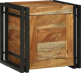 vidaXL Κουτί αποθήκευσης Καφέ και Μαύρο 40 x 40 x 40 cm