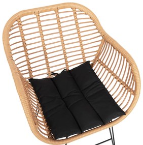 Καρέκλα - Πολυθρόνα ALLEGRA C5450.31 Μεταλλική με Wicker Μπέζ και Μαξιλάρι 58x59x82Υ εκ. 58x59x82 εκ.