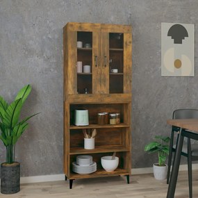 vidaXL Ντουλάπι Καπνιστή Δρυς 69,5x34x180 εκ. από Επεξεργασμένο Ξύλο