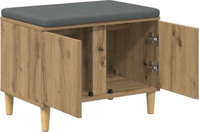 vidaXL Παγκάκι Χαλωρίου Τεχνίτικη Δρυς 60 x 38 x 46 εκ