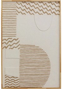 Πίνακας Sandy Γεωμετρικά Σχέδια - Κύματα Καφέ  81x3.5x121.5εκ - Μπεζ