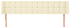 vidaXL Κεφαλάρι με Πτερύγια Κρεμ 183x16x78/88 εκ. Συνθετικό Δέρμα