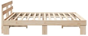 vidaXL Σκελετός Κρεβατιού με κεφαλάρι Καφέ 180 x 200 cm