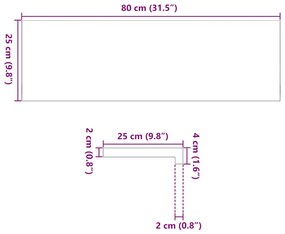 Πατάκια Σκάλας 8 τεμ. Σκούρο Καφέ 80x25x2 cm Ξύλο Δρυός - Καφέ
