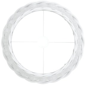 vidaXL Καπέλο Φωτιστικού Λευκό Ø40x26 εκ. από Wicker