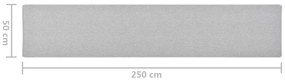 vidaXL Χαλί Διάδρομος Ανοιχτό Γκρι 50 x 250 εκ.
