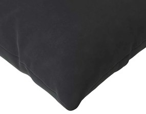 vidaXL Μαξιλάρι Καναπέ 2 pcs Μαύρο 120 x 40 cm Υφασμάτινο Κορντουρά