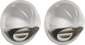 vidaXL Καπάκια Αερισμού 2 τεμ. Ασημί 80 mm Ανοξείδωτο Ατσάλι
