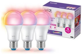 Έξυπνη Λάμπα 3xE27 60W A60 Σετ LED Λευκό Σετ RGBW 3CCT Dimmable 929003601033 Wiz-929003601033-Λευκό 929003601033