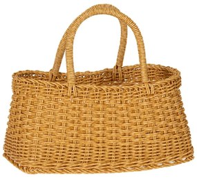 Καλάθι Rattan-Πλαστικό Κρεμ iliadis 30x15,5x15/35εκ. 85955