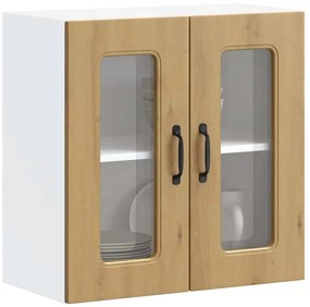 vidaXL Ντουλάπι κουζίνας με γυάλινη πόρτα "Kalmar" Artisan Oak