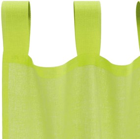 vidaXL Κουρτίνες Voile με Θήκη 2 τεμ., Πράσινο Μήλο