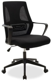 Office chair Maestro with fabric mesh in black colour 63x62x97 εκ.