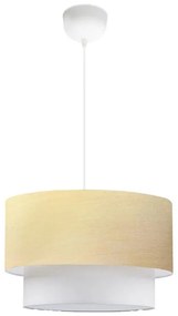 Φωτιστικό οροφής μονόφωτο PWL-1087 Ε27 μπεζ χρυσό-εκρού Φ30x70εκ 30x30x20 εκ.