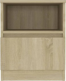 vidaXL Κομοδίνα 2 τεμ. Sonoma Δρυς 40 x 40 x 50 εκ. από Επεξ. Ξύλο