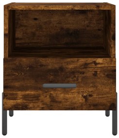 vidaXL Κομοδίνα 2 τεμ. Καπνιστή Δρυς 40 x 35 x 47,5 εκ. Επεξεργ. Ξύλο