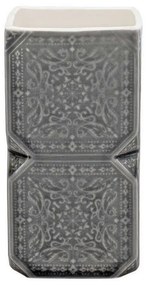 Ποτηροθήκη Feng Shui 02-11444 6,7x6,7x12,9cm Grey Estia Πηλός