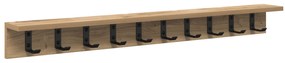 vidaXL Τοίχου Κρεμάστρα με ράφι artisan δρυς 100 x 10.5 x 10.5 εκ